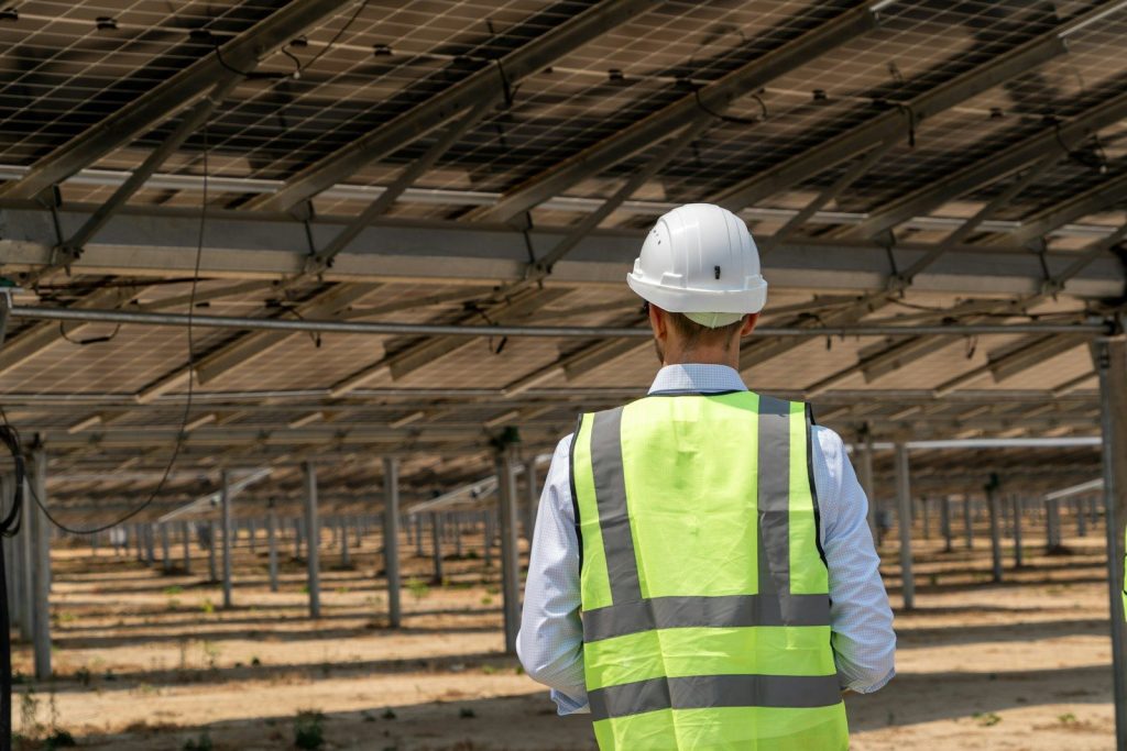 Renewable energy project worker, Saudi Arabia.